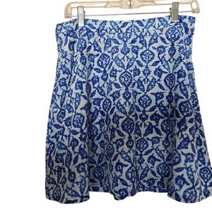 Michael Kors Blue and White Floral Skirt